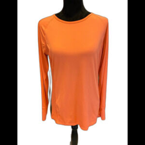 Danskin Now Shirt Size Large Pullover Top Orange Athletic Womens Athleisure Wear